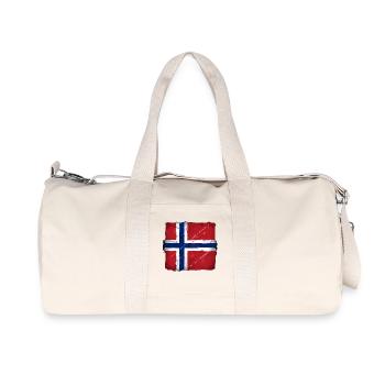 Norwegen Flagge Skandinavien Norwegen Fan - Recycelte Canvas-Sporttasche von Stanley/Stella - Naturweiß - Vorne