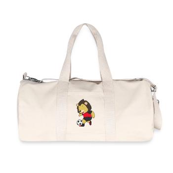 Löwe Fußballspieler Fußball - Recycelte Canvas-Sporttasche von Stanley/Stella - Naturweiß - Vorne
