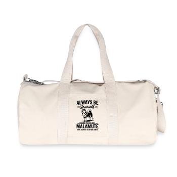 Alaskan Malamute Sprüche Alaskan Malamute Geschenk - Recycelte Canvas-Sporttasche von Stanley/Stella - Naturweiß - Vorne