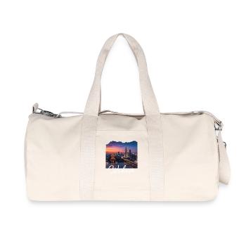 Wuhan Abendlicht Skyline - Recycelte Canvas-Sporttasche von Stanley/Stella - Naturweiß - Vorne