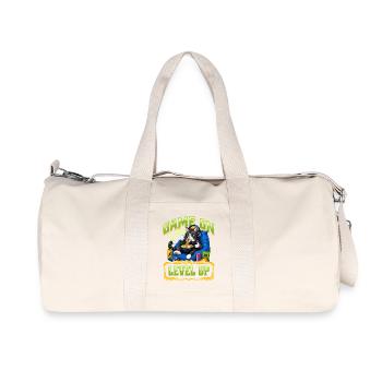 Gamer Gaming Cat Ramen Video Game - Recycled Canvas Sports Bag by Stanley/Stella - natural - Front