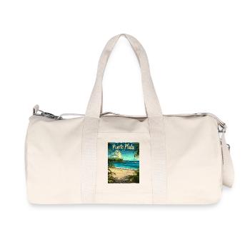 Exotischer Strand Puerto Plata Karibik Landschaft - Recycelte Canvas-Sporttasche von Stanley/Stella - Naturweiß - Vorne