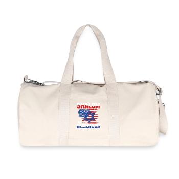 Shalom Und Segen Freiheit Israel USA Flagge - Recycelte Canvas-Sporttasche von Stanley/Stella - Naturweiß - Vorne