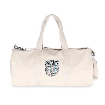 Switzerland of the Arctic Pangnirtung Nunavut - Recycled Canvas Sports Bag by Stanley/Stella - natural - Front
