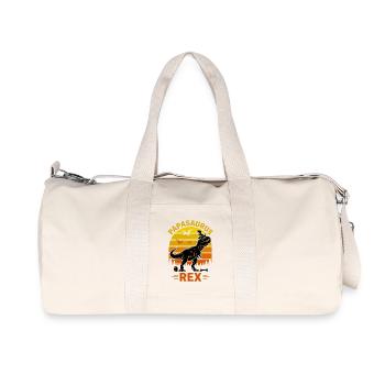 Papasaurus Rex Dinosaurier-Vatertag - Recycelte Canvas-Sporttasche von Stanley/Stella - Naturweiß - Vorne