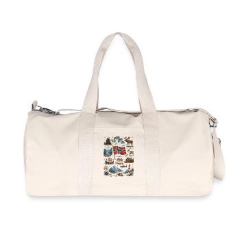Norwegen | Fjorde, Nordlicht & Wikinger - Recycelte Canvas-Sporttasche von Stanley/Stella - Naturweiß - Vorne