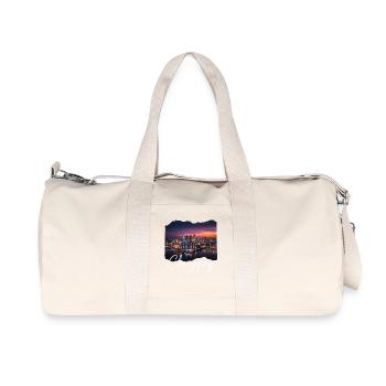 Chongqing Skyline Evening Light - Recycled Canvas Sports Bag by Stanley/Stella - natural - Front