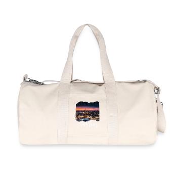 Aarhus Hafenpanorama Dämmerung - Recycelte Canvas-Sporttasche von Stanley/Stella - Naturweiß - Vorne