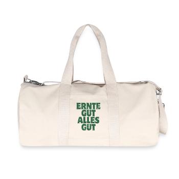 Ernte gut, alles gut | Erntedank | Landwirtschaft - Recycelte Canvas-Sporttasche von Stanley/Stella - Naturweiß - Vorne
