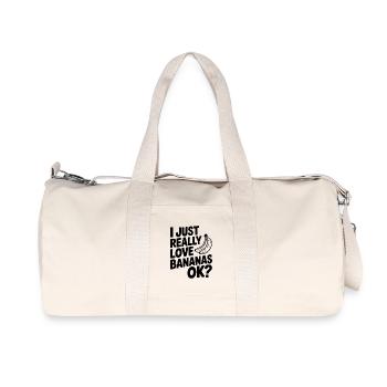 I Just Really Love Bananas Ok? - Recycled Canvas Sports Bag by Stanley/Stella - natural - Front