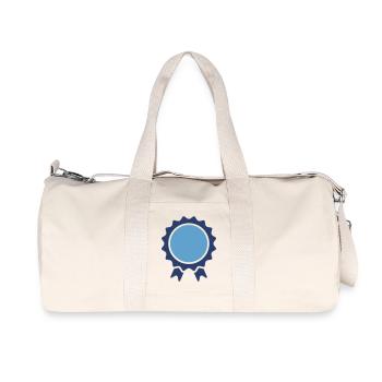 Achievement Award Badge Ribbon Design - Recycled Canvas Sports Bag by Stanley/Stella - natural - Front