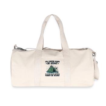 Camping Nah an der Natur Zelten - Recycelte Canvas-Sporttasche von Stanley/Stella - Naturweiß - Vorne