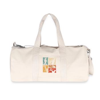 Conception vintage de saxophones pour saxophonistes - Sac de sport en toile recyclée Stanley/Stella - blanc naturel - Devant