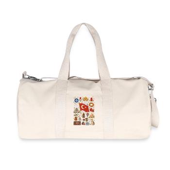 Turquie | Bosphore, plaisir et tradition - Sac de sport en toile recyclée Stanley/Stella - blanc naturel - Devant