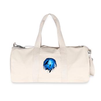 L’océan appelle le plongeur des profondeurs le requin-baleine - Sac de sport en toile recyclée Stanley/Stella - blanc naturel - Devant