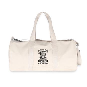 Scottish Folding Cat Scottish Fold Gift - Recycled Canvas Sports Bag by Stanley/Stella - natural - Front