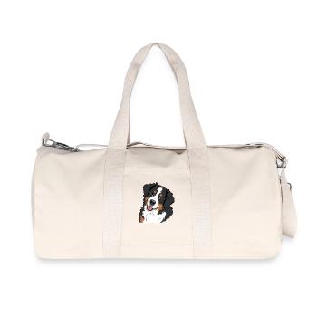 Bernese Mountain Dog - Recycled Canvas Sports Bag by Stanley/Stella - natural - Front