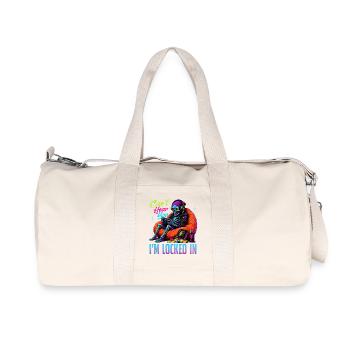 Skeleton Gamer Gaming Halloween - Recycled Canvas Sports Bag by Stanley/Stella - natural - Front
