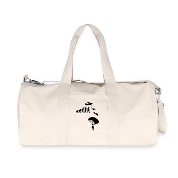 Fallschirmspringer Absprung Fallschirm Springen - Recycelte Canvas-Sporttasche von Stanley/Stella - Naturweiß - Vorne