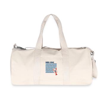 SHELL YEAH! – Lustiges Hummer & Küsten Design - Recycelte Canvas-Sporttasche von Stanley/Stella - Naturweiß - Vorne