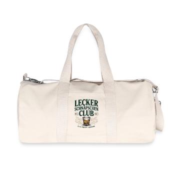 Lecker Schnäpschen Club Kneipe Saufen JGA Schnaps - Recycelte Canvas-Sporttasche von Stanley/Stella - Naturweiß - Vorne