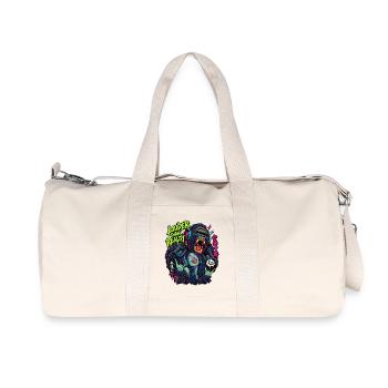 Lauter als Realität Neon-Gorilla - Recycelte Canvas-Sporttasche von Stanley/Stella - Naturweiß - Vorne