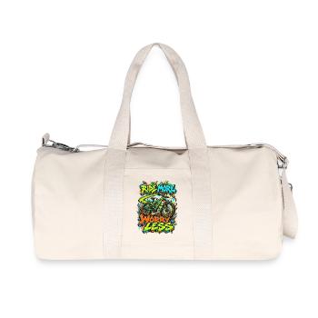 Mehr Fahren, Weniger Sorgen - Recycelte Canvas-Sporttasche von Stanley/Stella - Naturweiß - Vorne