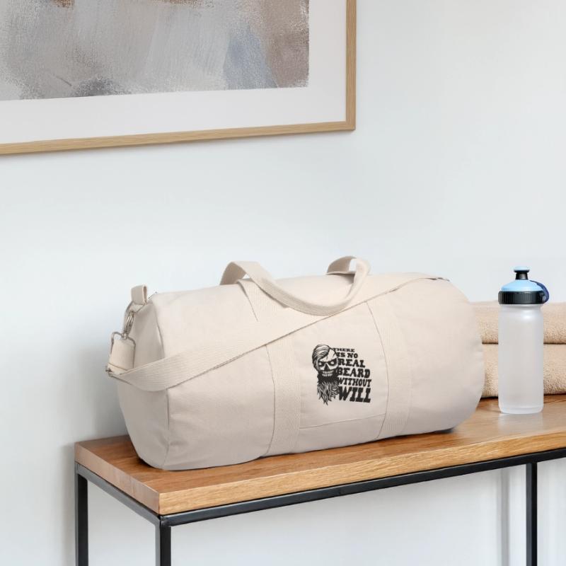 anguß hipster Bart Zitat echter Bart b wird Recycelte Canvas-Sporttasche von Stanley/Stella