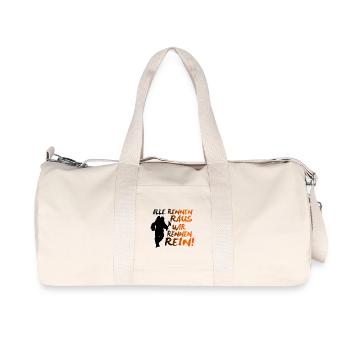 Feuerwehr - Alle rennen raus - wir rennen rein! - Recycelte Canvas-Sporttasche von Stanley/Stella - Naturweiß - Vorne