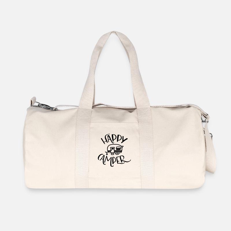 Happy Camper - Recycelte Canvas-Sporttasche von Stanley/Stella - Naturweiß