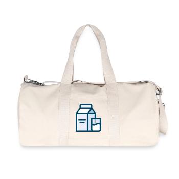 milk milch cow kuh veggie - Recycelte Canvas-Sporttasche von Stanley/Stella - Naturweiß - Vorne