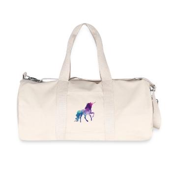 Einhorn - Recycelte Canvas-Sporttasche von Stanley/Stella - Naturweiß - Vorne