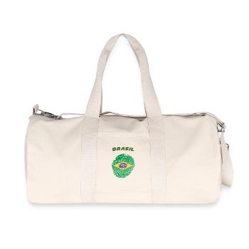 Brésil - Sac de sport en toile recyclée Stanley/Stella - blanc naturel - Devant