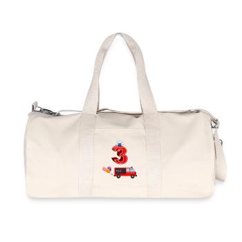 3ème anniversaire - Sac de sport en toile recyclée Stanley/Stella - blanc naturel - Devant