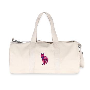 Chien basse poly - Chiens Low Poly Design - Sac de sport en toile recyclée Stanley/Stella - blanc naturel - Devant