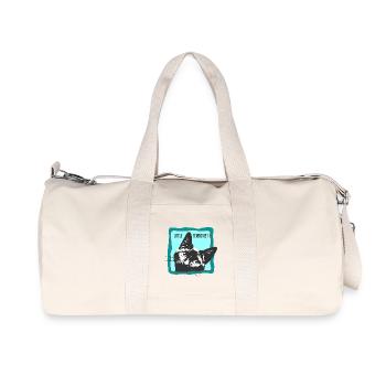 Portrait de chat avec slogans - Sac de sport en toile recyclée Stanley/Stella - blanc naturel - Devant