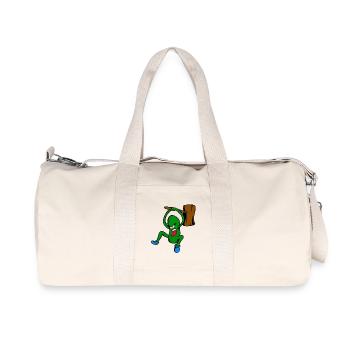 Wütende Gurke - Recycelte Canvas-Sporttasche von Stanley/Stella - Naturweiß - Vorne