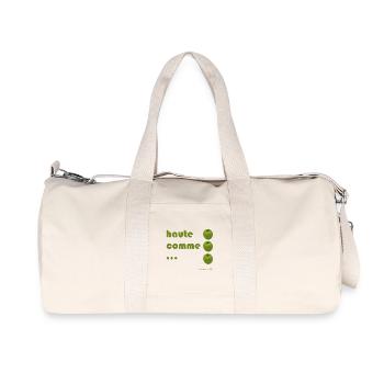 Haute Comme Trois Pommes Humour - Sac de sport en toile recyclée Stanley/Stella - blanc naturel - Devant