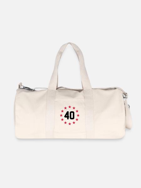 40 ans - Sac de sport en toile recyclée Stanley/Stella - blanc naturel