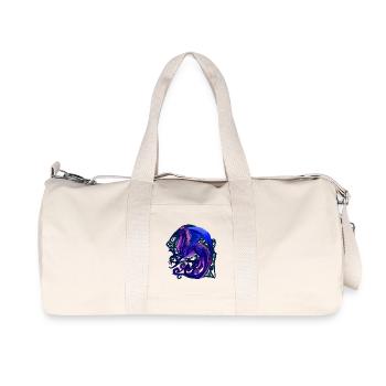 dragon bleu - Sac de sport en toile recyclée Stanley/Stella - blanc naturel - Devant