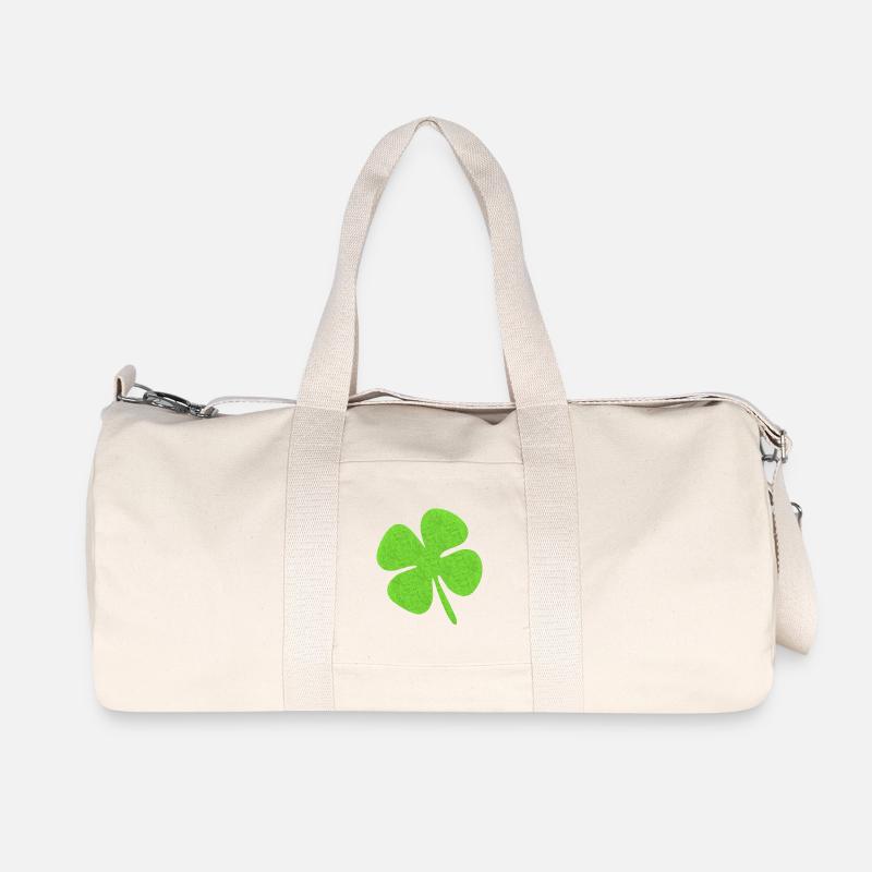 Kleeblatt - Recycelte Canvas-Sporttasche von Stanley/Stella - Naturweiß