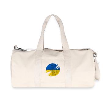 Ukraine Kreis verschwommen Vintage / Geschenk - Recycelte Canvas-Sporttasche von Stanley/Stella - Naturweiß - Vorne