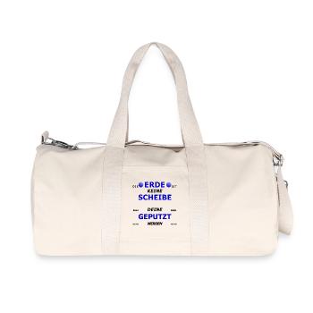 Fensterputzer Erde Spruch lustig Humor Geschenk - Recycelte Canvas-Sporttasche von Stanley/Stella - Naturweiß - Vorne