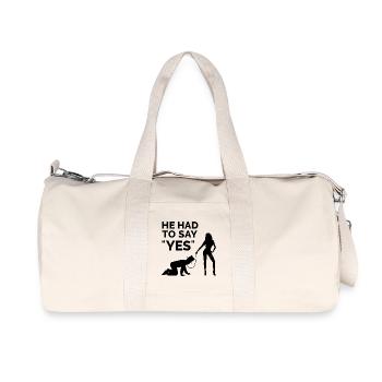Mariage mariage bachelorette fête mariée mariage - Sac de sport en toile recyclée Stanley/Stella - blanc naturel - Devant