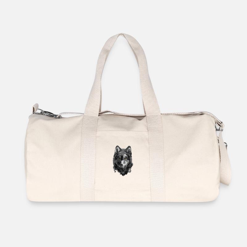 Wolf - Recycelte Canvas-Sporttasche von Stanley/Stella - Naturweiß