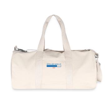 Funny Sayings Muscles Toning Funny Humor - Recycled Canvas Sports Bag by Stanley/Stella - natural - Front
