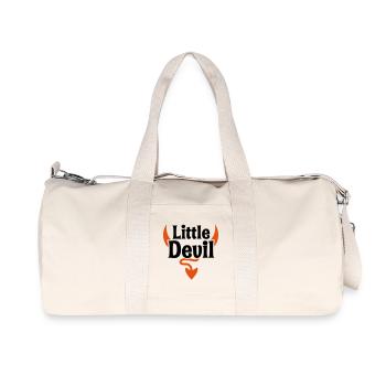 petit bébé diable - Sac de sport en toile recyclée Stanley/Stella - blanc naturel - Devant