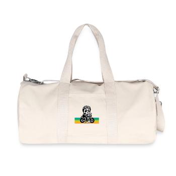 Skull motorcycle - Recycled Canvas Sports Bag by Stanley/Stella - natural - Front