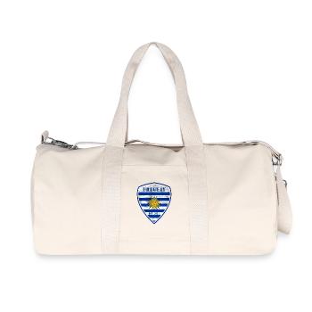 Uruguay Vintage Wappen Design - Recycelte Canvas-Sporttasche von Stanley/Stella - Naturweiß - Vorne