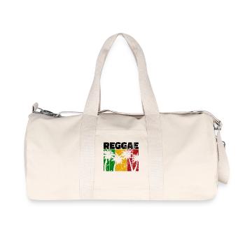 Reggae Karibik Jamaika Reggaemusik Musik Vintage - Recycelte Canvas-Sporttasche von Stanley/Stella - Naturweiß - Vorne